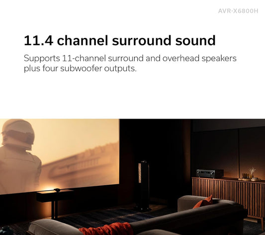Denon AVC-X6800H 11.4 Channel AV Receiver with 8K Video