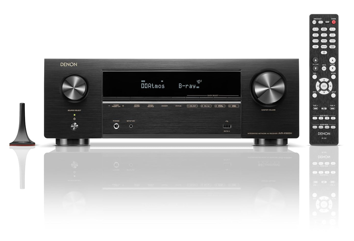 Denon AVR-X1800H 7.2-Channel 8K AV Receiver with HEOS® Built in