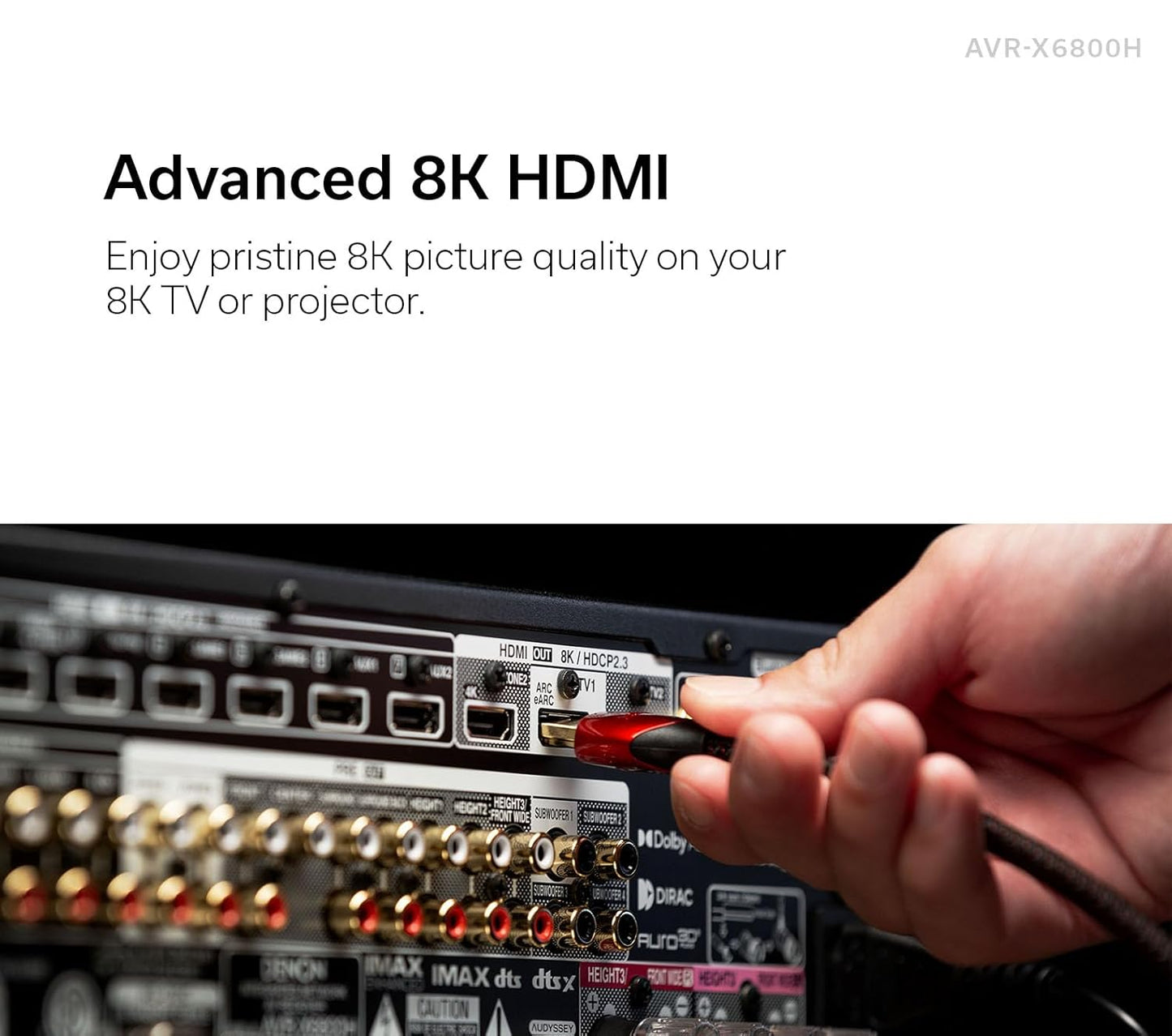 Denon AVC-X6800H 11.4 Channel AV Receiver with 8K Video
