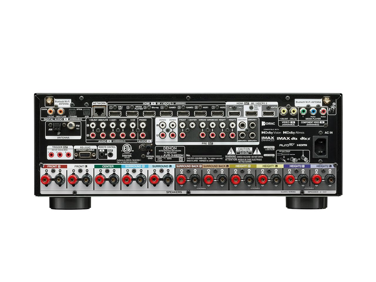 Denon AVR-X1700H 7.2-Channel 8K AV Receiver
